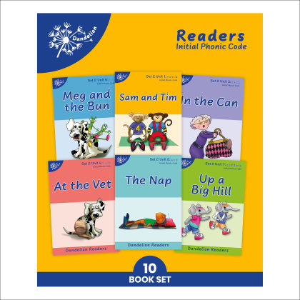 Phonic Books Dandelion Readers Set 2 Units 1-10 Sam and Tim (Alphabet Code Blending 4 and 5 Sound Words)