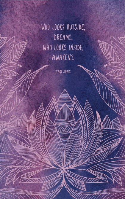 Write Now Journal: "Who looks outside, dreams. Who looks inside, awakens." -Carl Jung