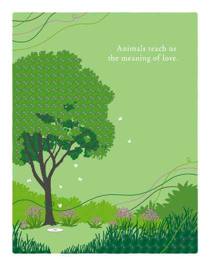 Positively Green Greeting Cards: Pet Sympathy - Animals Teach Us the Meaning of Love (Pack of 6)