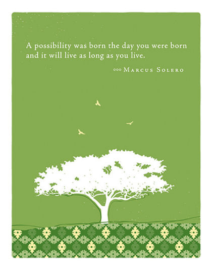 Positively Green Greeting Cards: Birthday - A possibility was born (Pack of 6)
