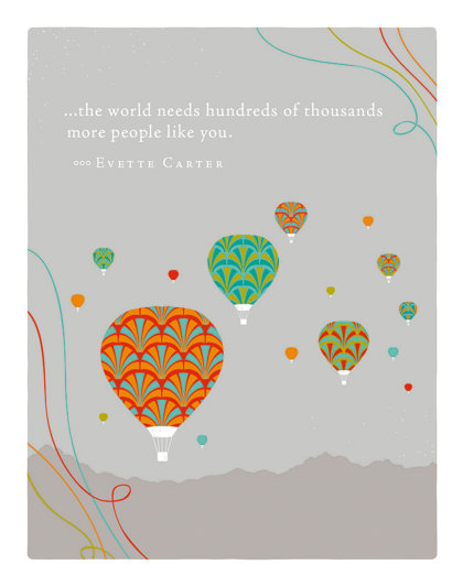 Positively Green Greeting Cards: Thank You - The world needs hundreds (Pack of 6)