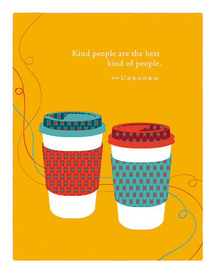 Positively Green Greeting Cards: Thank You - Kind people are the best kind of people (Pack of 6)