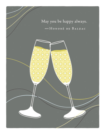 Positively Green Greeting Cards: Wedding - May you be happy always (Pack of 6)