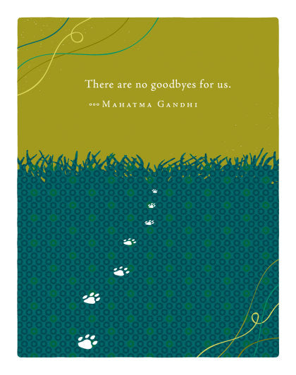 Positively Green Greeting Cards: Pet Sympathy - There are no goodbyes for us (Pack of 6)