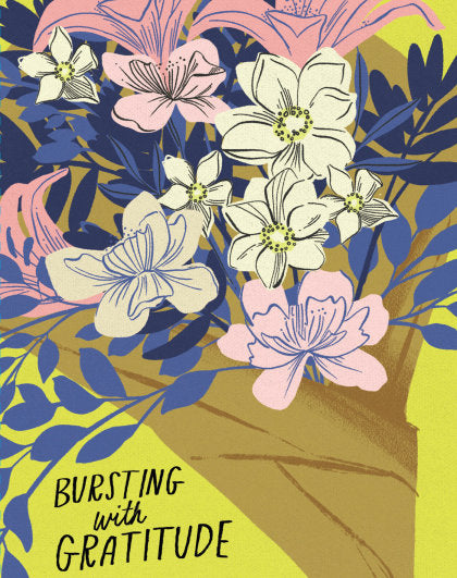 Love Muchly Greeting Cards: Thank You - Bursting with gratitude (Pack of 6)