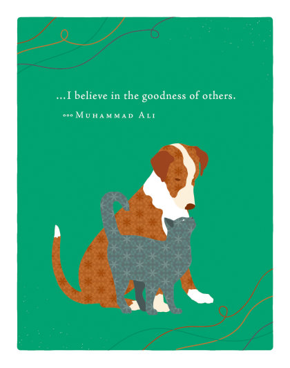 Positively Green Greeting Cards: Thank You - I believe in the goodness of others (Pack of 6)