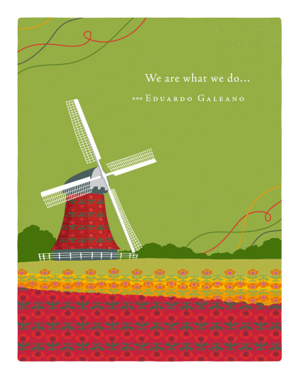Positively Green Greeting Cards: Thank You - We are what we do (Pack of 6)