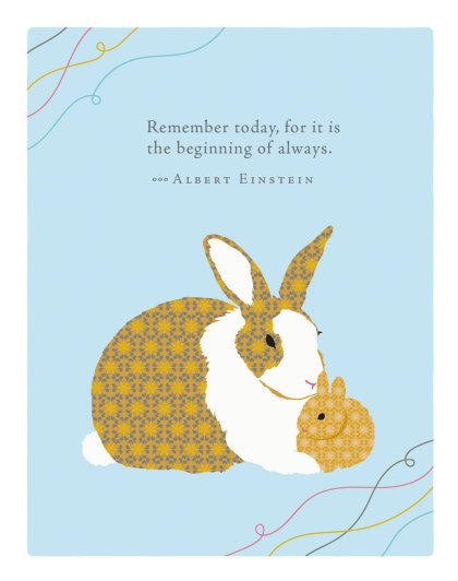Positively Green Greeting Cards: Baby - Remember today, for it is the beginning (Pack of 6)