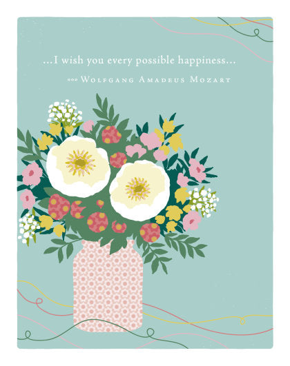 Positively Green Greeting Cards: Wedding Shower - I wish you every possible happiness (Pack of 6)