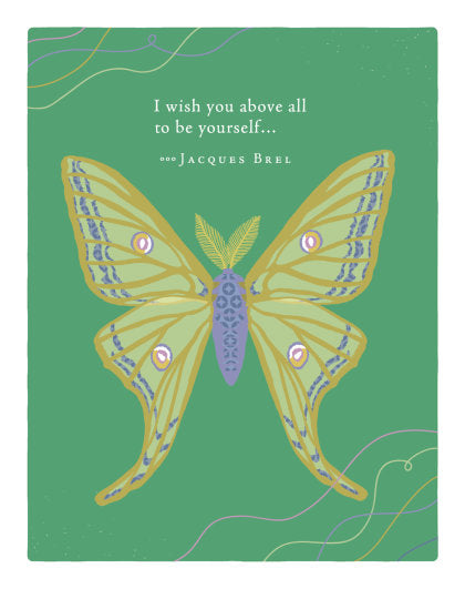 Positively Green Greeting Cards: Graduation - I wish you above all to be yourself (Pack of 6)