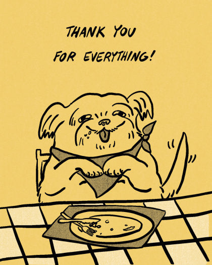 Humor Us Greeting Cards: Thank You - Thank you for everything! (Pack of 6)