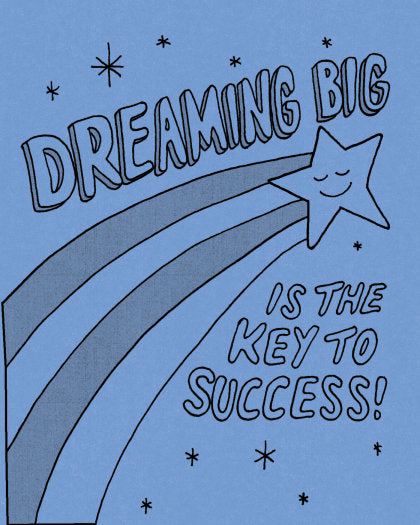 Humor Us Greeting Cards: Encouragement - Dreaming big is the key to success (Pack of 6)