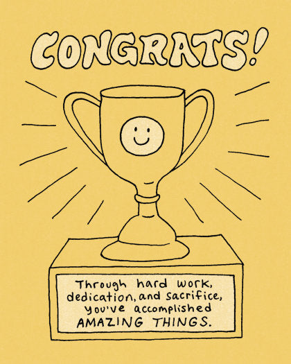 Humor Us Greeting Cards: Congratulations - Congrats! Through (Pack of 6)
