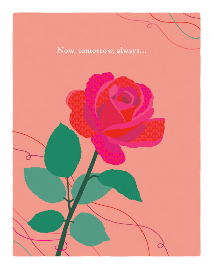 Positively Green Greeting Cards: Valentine - Now, Tomorrow, Always (Pack of 6)