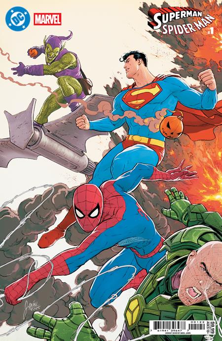 CVR J MIKEL JANIN SUPERMAN & SPIDER-MAN VS LEX LUTHOR & GREEN GOBLIN CARD STOCK VAR (2026-03-25)