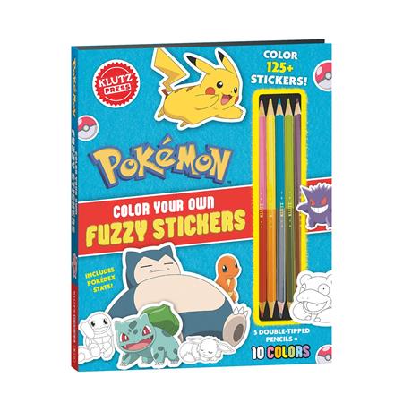 POKEMON COLOR YOUR OWN FUZZY STICKERS