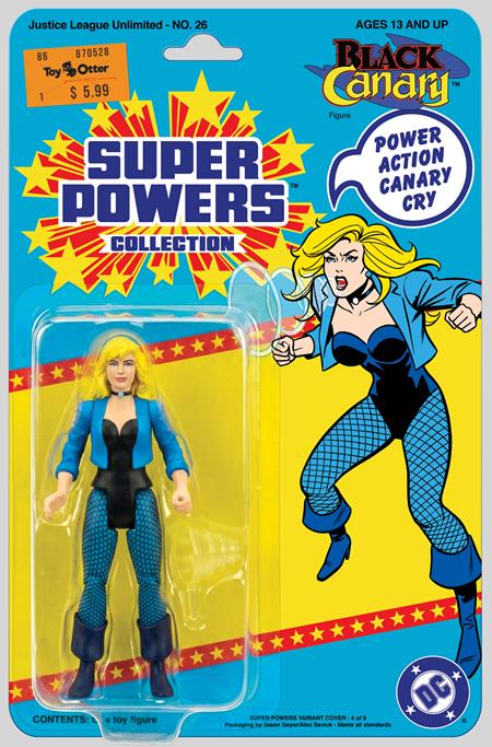 CVR E JASON GEYER & ALEX SAVIUK BLACK CANARY SUPER POWERS ACTION FIGURE CARD STOCK VAR (2026-12-23)