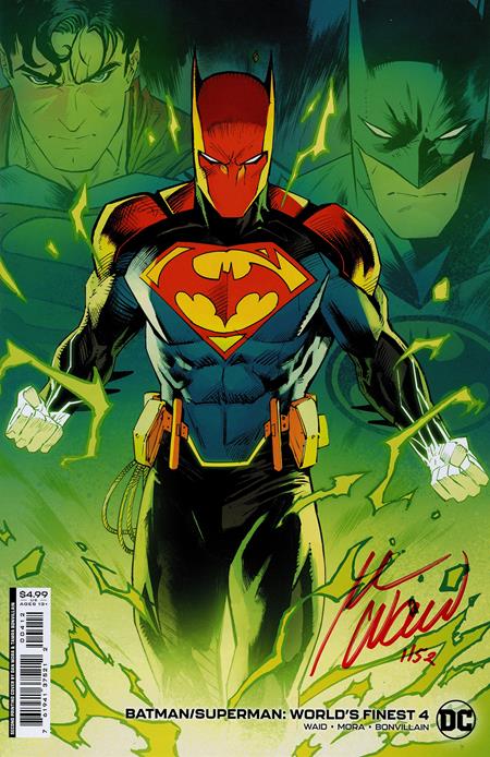 2ND PTG DF BATMAN SUPERMAN WORLDS FINEST DAN MORA VARIANT CRIMSON RED SIGNATURE SERIES SIGNED BY MARK WAID (2027-01-27)