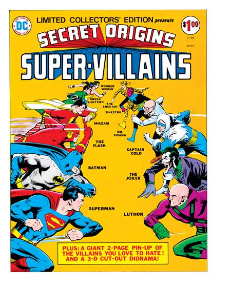 LIMITED COLLECTORS EDITION #39 SECRET ORIGINS SUPER-VILLAINS FACSIMILE EDITION