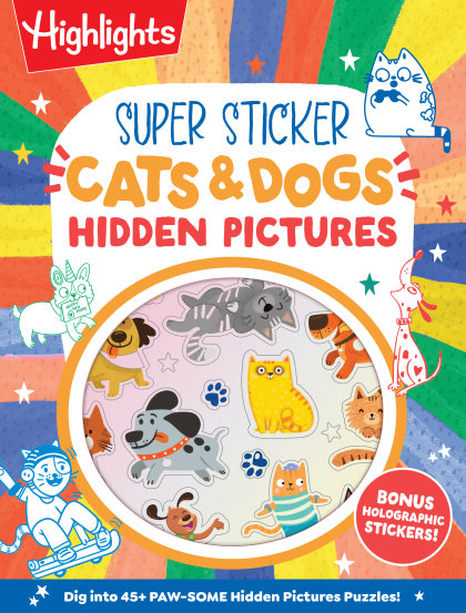 Super Sticker Cats & Dogs Hidden Pictures