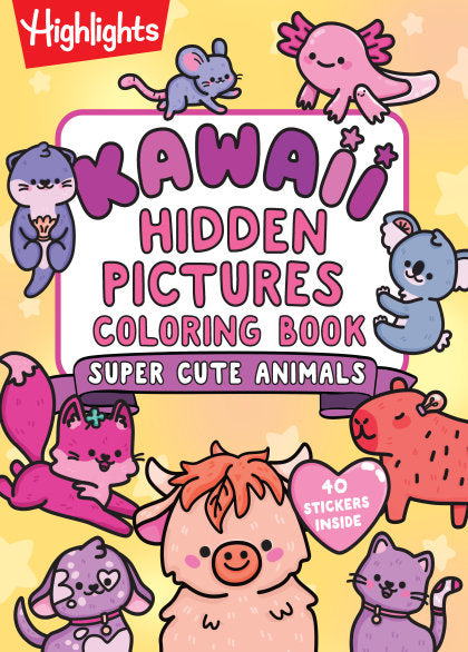 Kawaii Hidden Pictures Coloring Book: Super Cute Animals