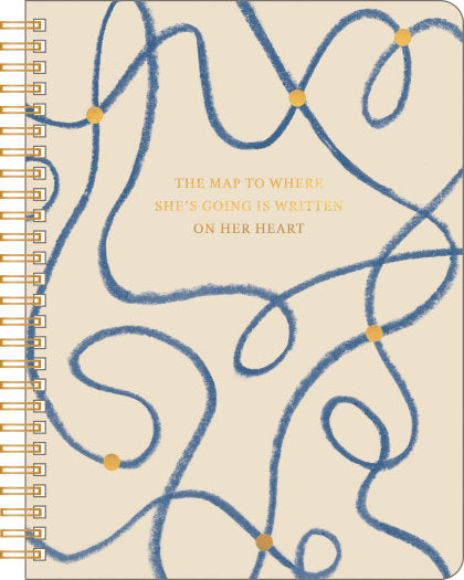 Spiral Notebook: The Map To Where She's Going Is Written on Her Heart.