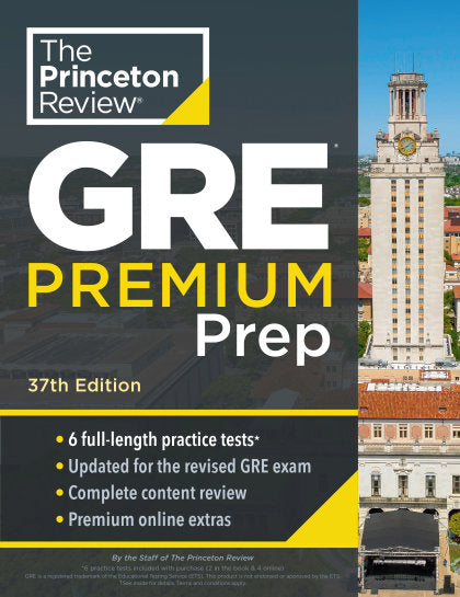 Princeton Review GRE Premium Prep, 37th Edition