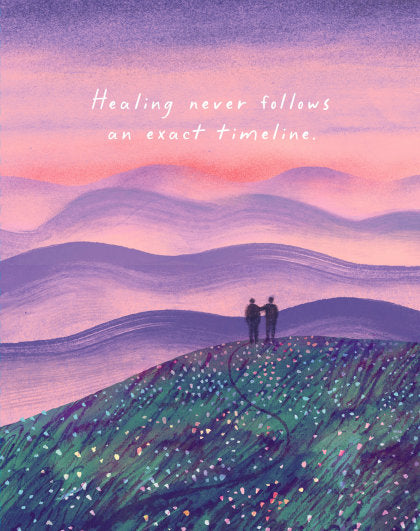 Love Muchly Greeting Cards: Get Well - Healing Never Follows an Exact Timeline (Pack of 6)
