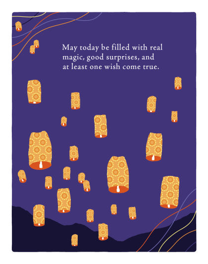 Positively Green Greeting Cards: Birthday - May Today Be Filled with Real Magic (Pack of 6)