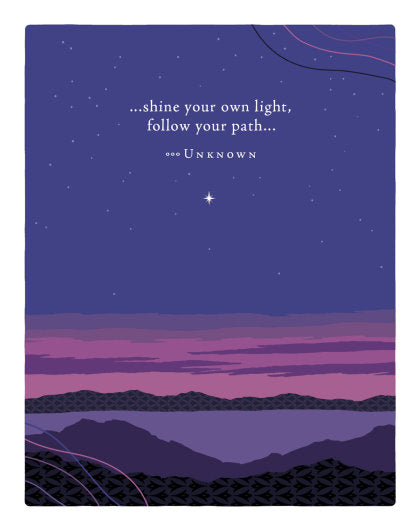 Positively Green Greeting Cards: Encouragement - Shine Your Own Light (Pack of 6)