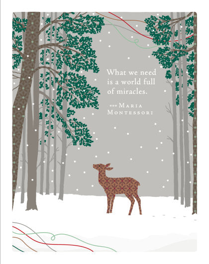 Positively Green Greeting Cards: Holiday - What We Need Is a World Full of Miracles (Pack of 6)