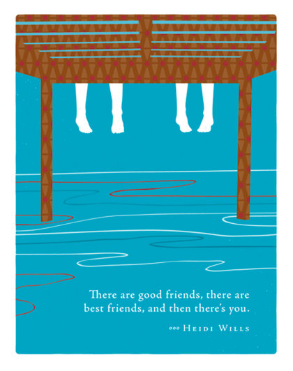 Positively Green Greeting Cards: Friendship - There are good friends (Pack of 6)