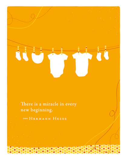 Positively Green Greeting Cards: Baby - There is a miracle in every (Pack of 6)