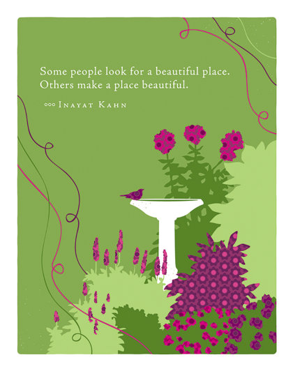 Positively Green Greeting Cards: Thank You - Some people look for a beautiful (Pack of 6)