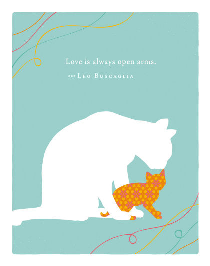Positively Green Greeting Cards: Mother's Day - Love is always open arms (Pack of 6)