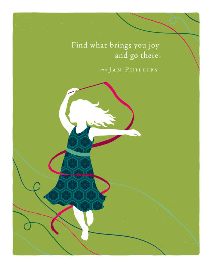 Positively Green Greeting Cards: Birthday - Find what brings you joy and go there (Pack of 6)