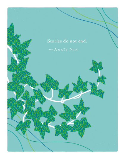 Positively Green Greeting Cards: Sympathy - Stories do not end (Pack of 6)