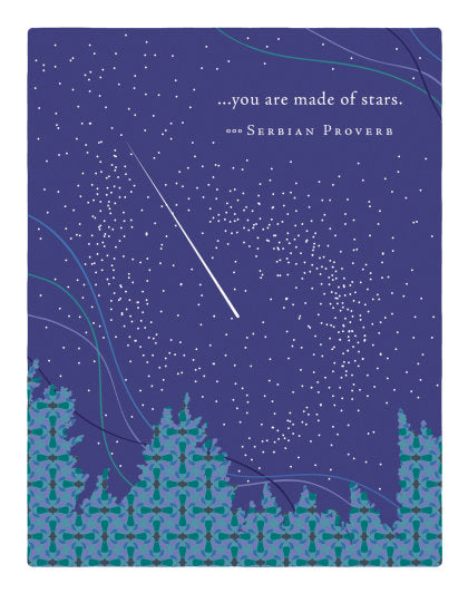 Positively Green Greeting Cards: Encouragement - You are made of stars (Pack of 6)