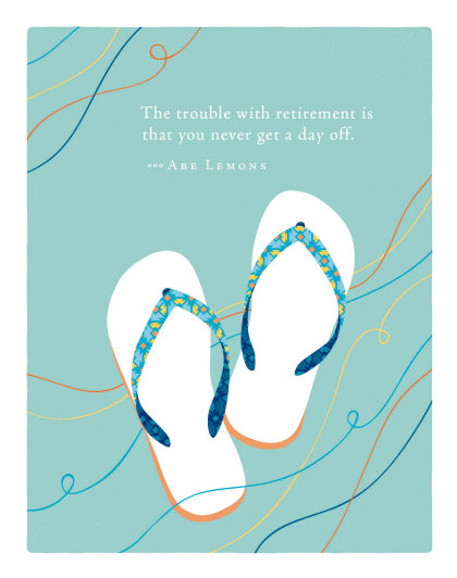 Positively Green Greeting Cards: Retirement - The trouble with retirement is that you (Pack of 6)