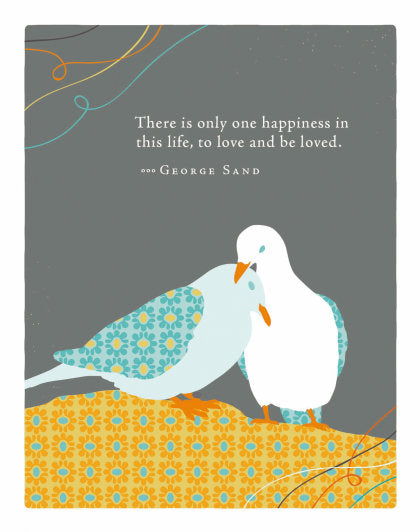 Positively Green Greeting Cards: Anniversary - There is only one happiness in this life (Pack of 6)