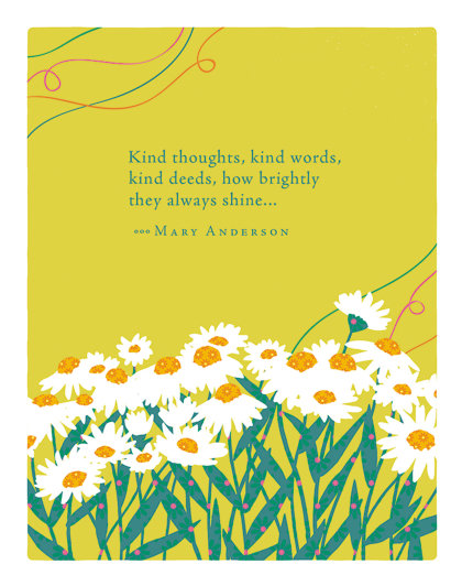 Positively Green Greeting Cards: Appreciation - Kind thoughts, kind words, kind deeds (Pack of 6)