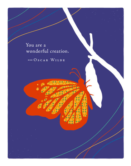 Positively Green Greeting Cards: Encouragement - You are a wonderful creation (Pack of 6)