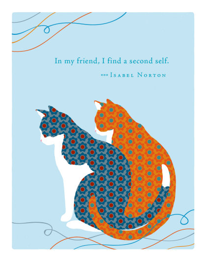 Positively Green Greeting Cards: Friendship - In my friend, I find a second self (Pack of 6)