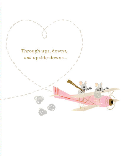 Love Muchly Greeting Cards: Anniversary - Through ups, downs, and upside downs (Pack of 6)