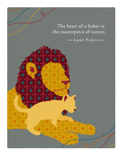 Positively Green Greeting Cards: Father's Day - The heart of a father is the masterpiece (Pack of 6)
