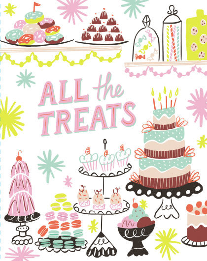 Love Muchly Greeting Cards: Birthday - All the treats (Pack of 6)