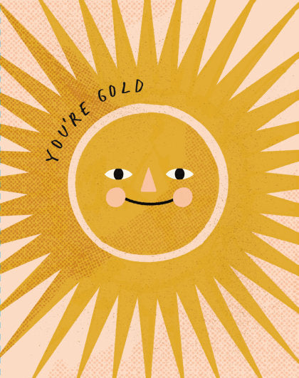 Love Muchly Greeting Cards: Friendship - You're gold (Pack of 6)