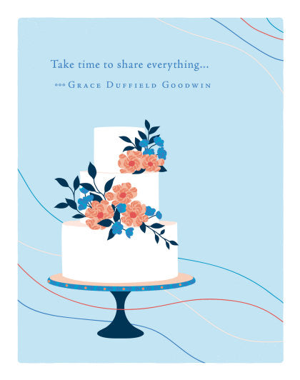 Positively Green Greeting Cards: Wedding - Take time to share everything (Pack of 6)
