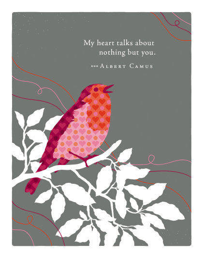Positively Green Greeting Cards: Valentine's Day - My heart talks about nothing but (Pack of 6)