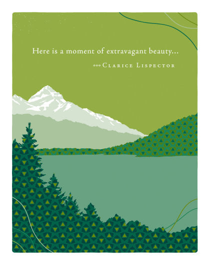 Positively Green Greeting Cards: Birthday - Here is a moment of extravagant beauty (Pack of 6)